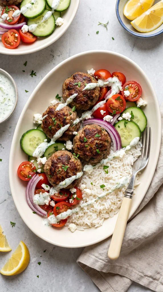 Mediterranean Meatball Bowl