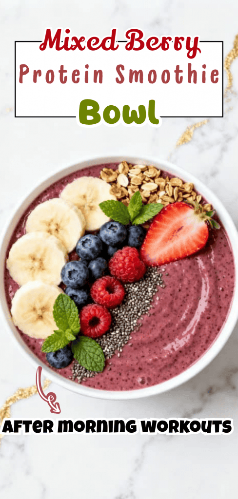 Mixed Berry Protein Smoothie Bowl