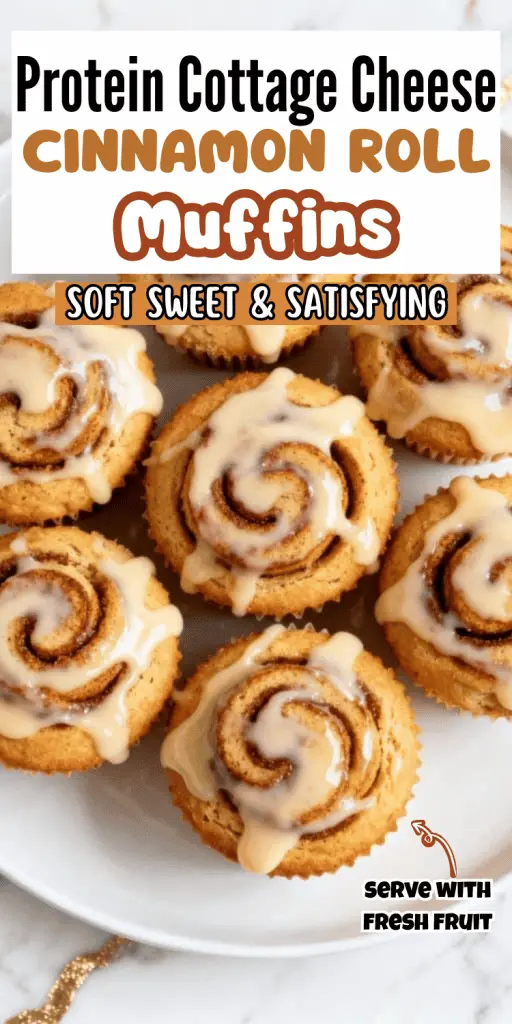 Protein Cottage Cheese Cinnamon Roll Muffins