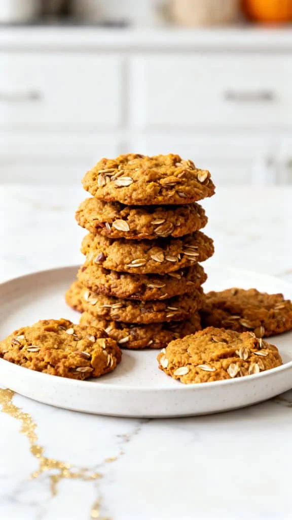 3 Ingredient Healthy Pumpkin Oat Cookies