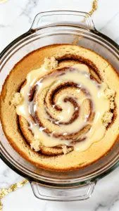 Cottage Cheese Cinnamon Roll Pancake Bowl