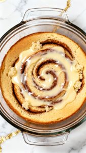 Cottage Cheese Cinnamon Roll Pancake Bowl