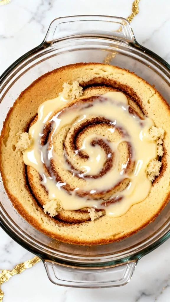 Cottage Cheese Cinnamon Roll Pancake Bowl