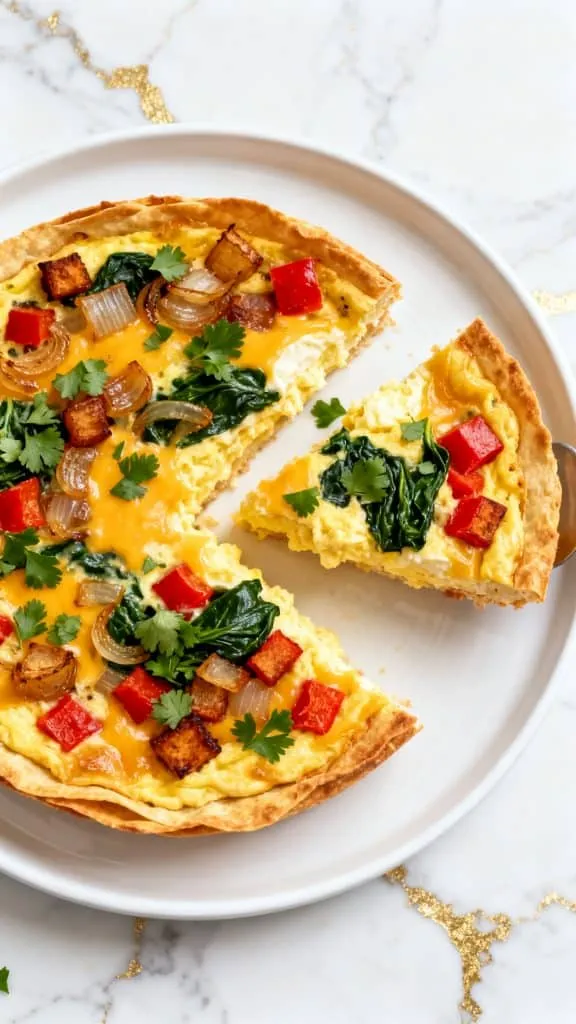 Air Fryer Cottage Cheese Tortilla Quiche