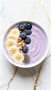 Vanilla Blueberry Protein Smoothie Bowl