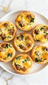 High Protein Sausage Breakfast Pies
