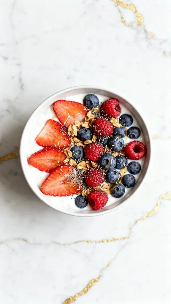 High Protein Berry Yogurt Bowl