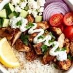 Mediterranean Chicken Gyro Bowls