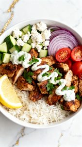 Mediterranean Chicken Gyro Bowls