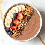 Chocolate Peanut Butter High-Protein Smoothie Bowl