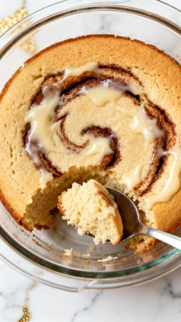 Cottage Cheese Cinnamon Roll Pancake Bowl