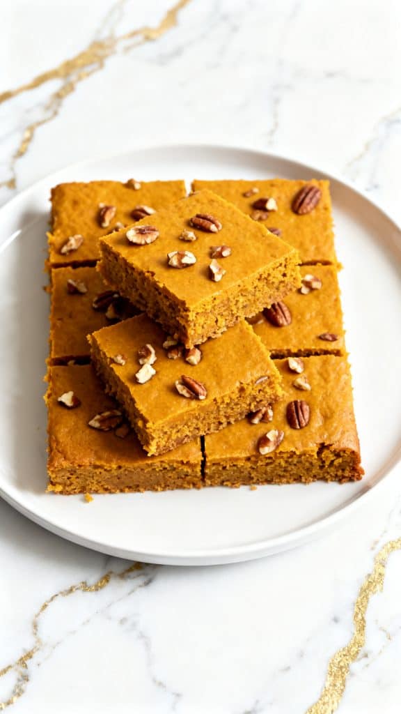 High Protein Cottage Cheese Pumpkin Pie Bars