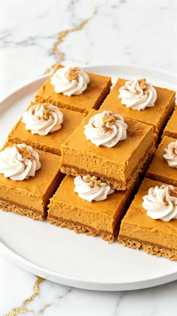 No Bake Pumpkin Cheesecake Bars