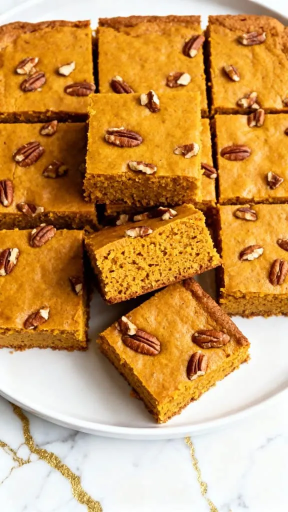 High Protein Cottage Cheese Pumpkin Pie Bars