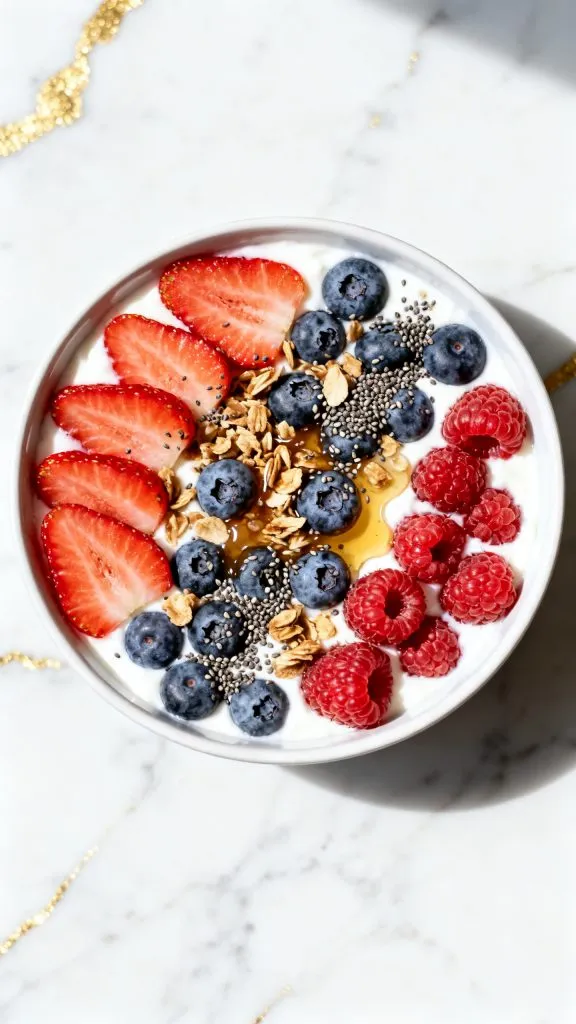 High Protein Berry Yogurt Bowl