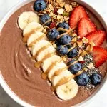 Chocolate Peanut Butter High-Protein Smoothie Bowl