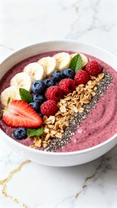 Mixed Berry Protein Smoothie Bowl