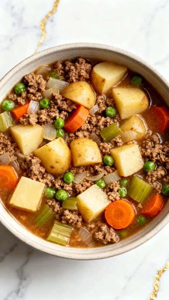 Slow Cooker Ground Beef Stew