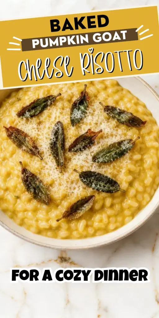 Baked Pumpkin Goat Cheese Risotto