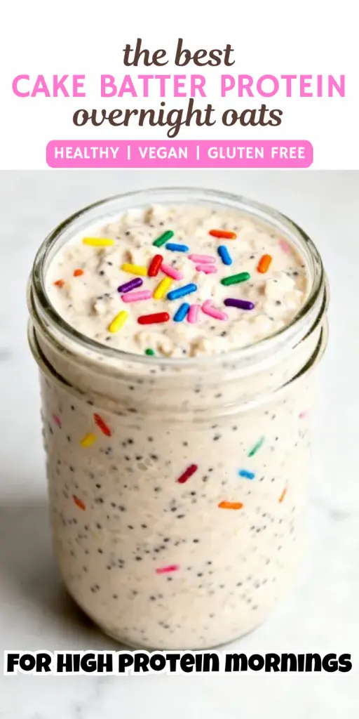 Cake Batter Protein Overnight Oats