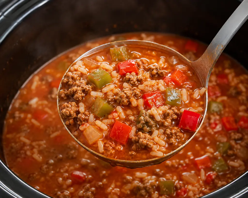 Crockpot Stuffed Pepper Soup