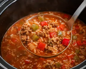Crockpot Stuffed Pepper Soup