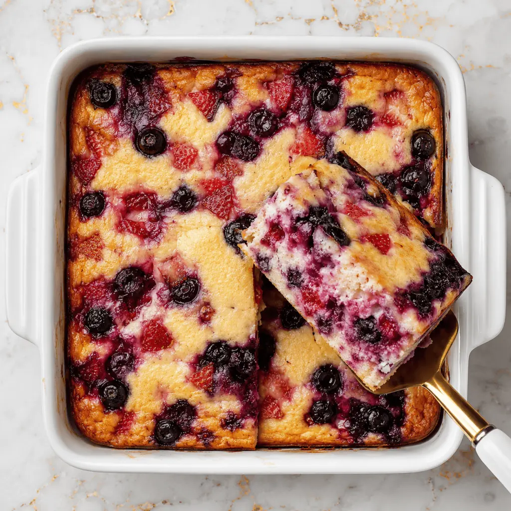 Cottage Cheese Berry Protein Bake