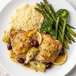 Mediterranean Lemon Chicken with Artichokes and Olives