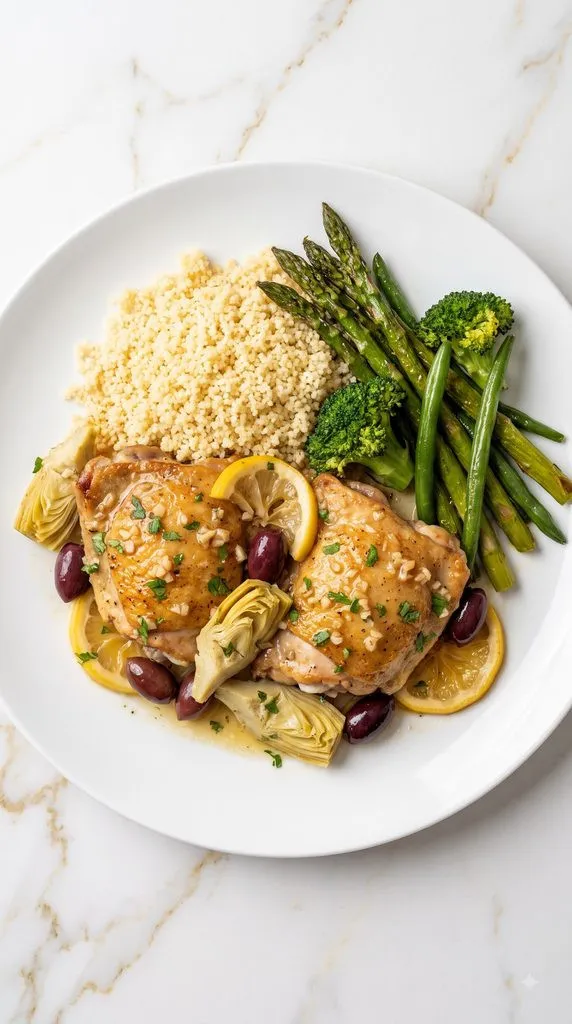 Mediterranean Lemon Chicken with Artichokes and Olives