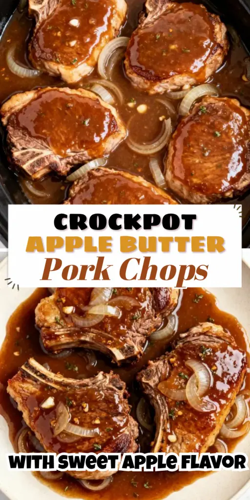 Crockpot Apple Butter Pork Chops
