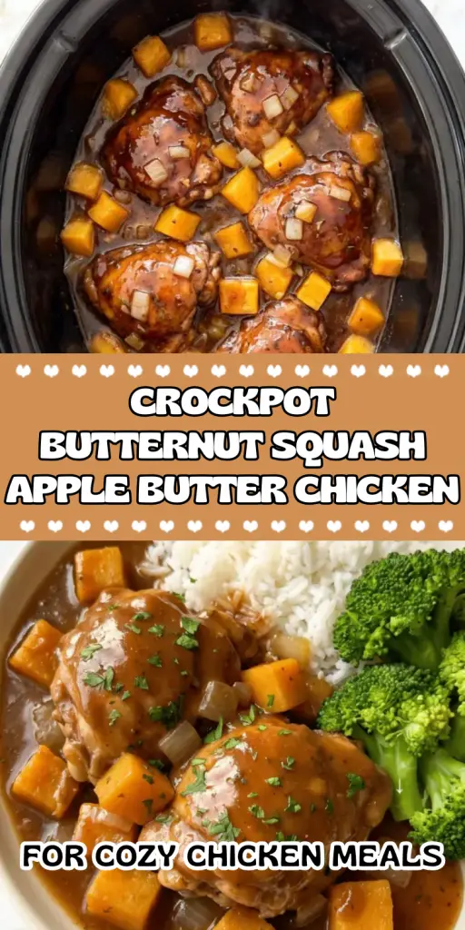 Crockpot Butternut Squash Apple Butter Chicken