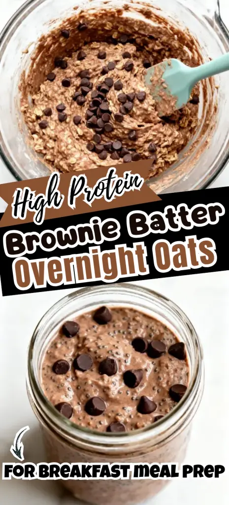 High Protein Brownie Batter Overnight Oats