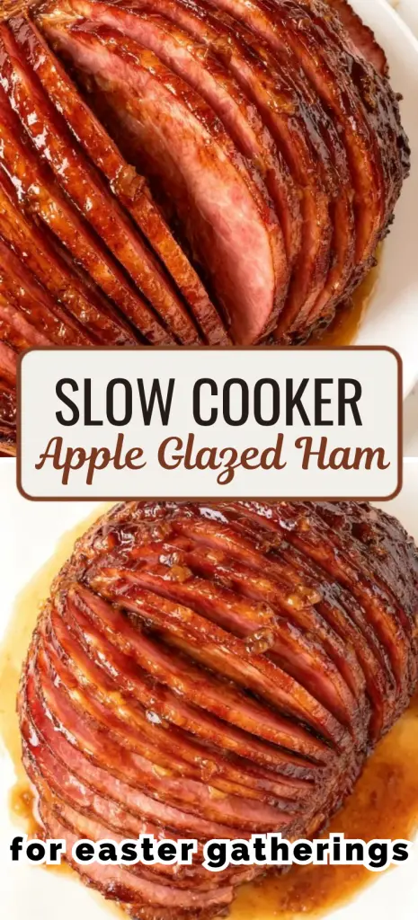 Slow Cooker Apple Glazed Ham