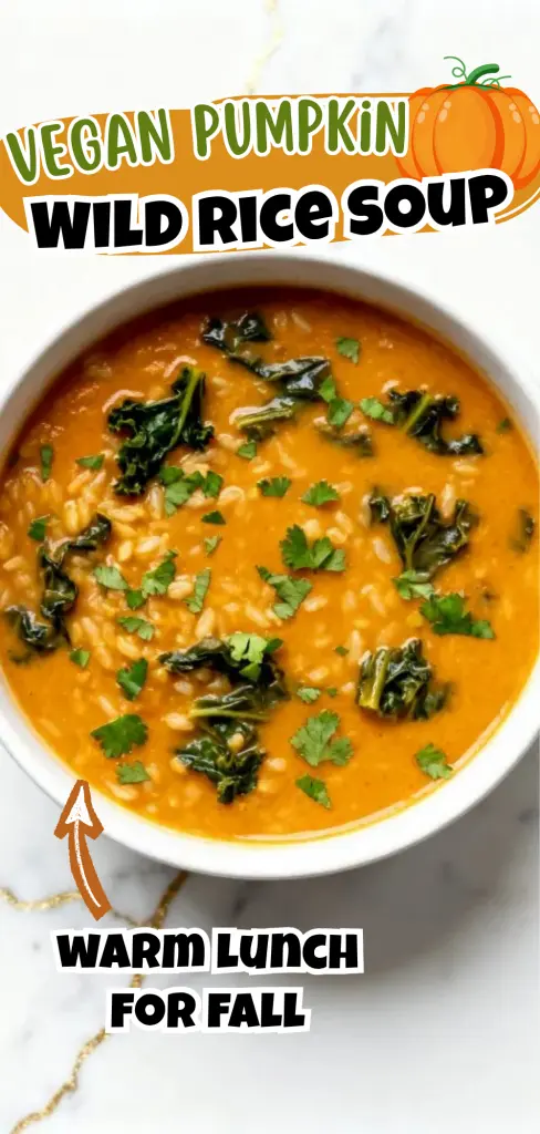 Vegan Pumpkin Wild Rice Soup