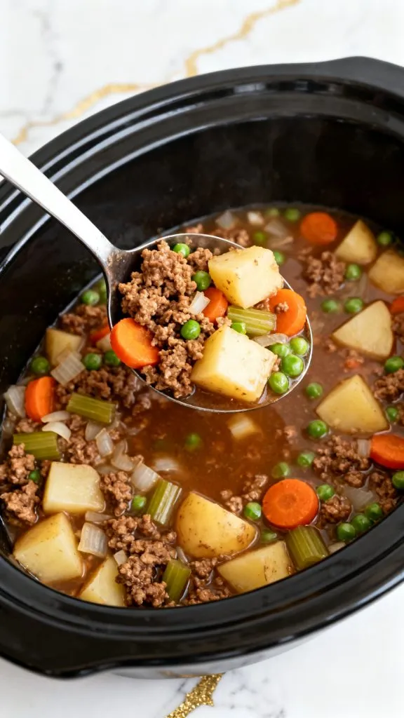 Slow Cooker Ground Beef Stew