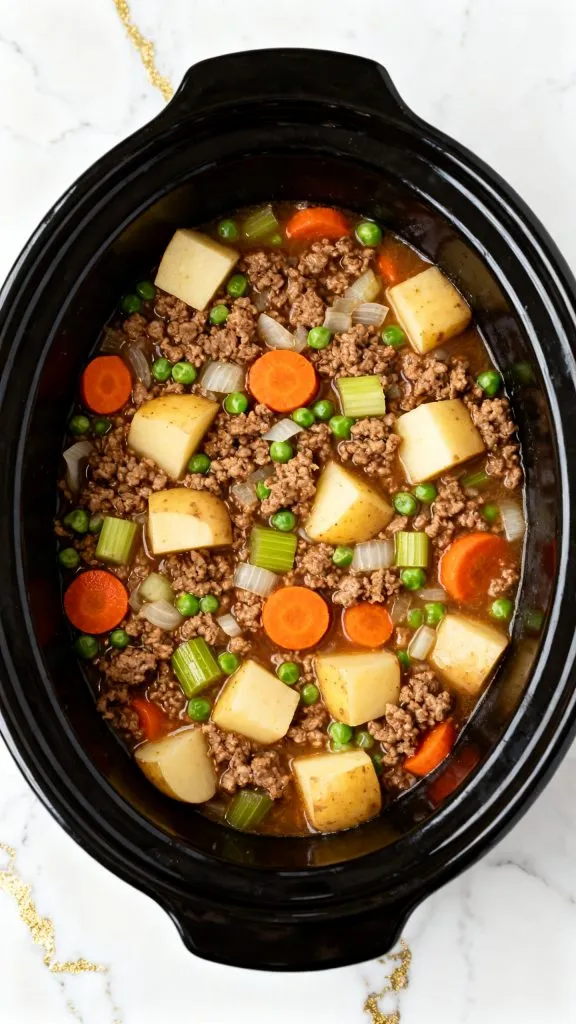 Slow Cooker Ground Beef Stew