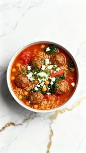Slow Cooker Mediterranean Meatball Soup