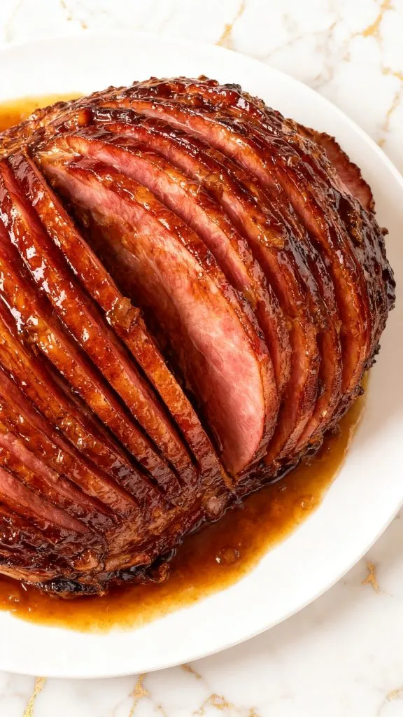 Slow Cooker Apple Glazed Ham