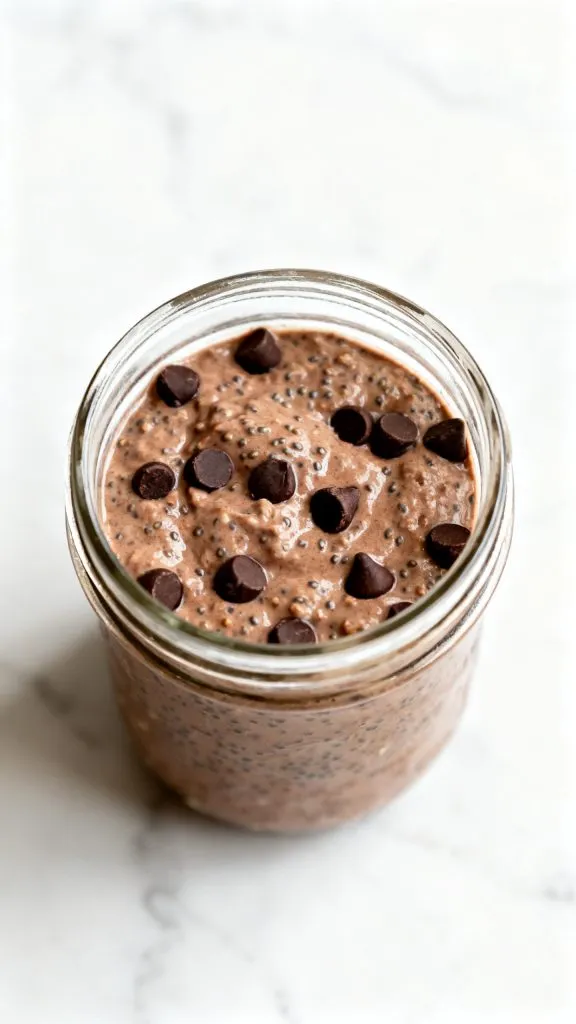 High Protein Brownie Batter Overnight Oats