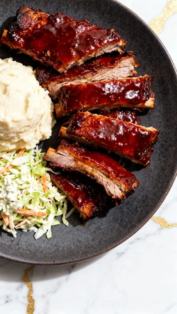 Slow Cooker Apple Butter BBQ Ribs