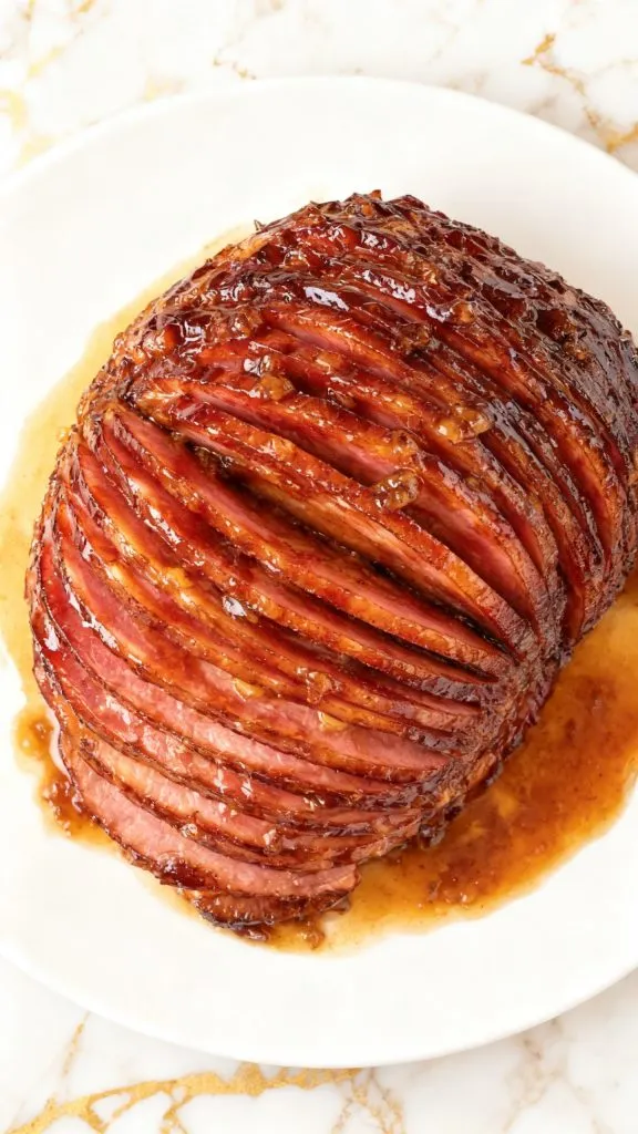 Slow Cooker Apple Glazed Ham