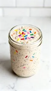 Cake Batter Protein Overnight Oats