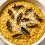 Baked Pumpkin Goat Cheese Risotto