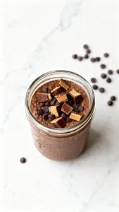 Peanut Butter Cup Protein Overnight Oats