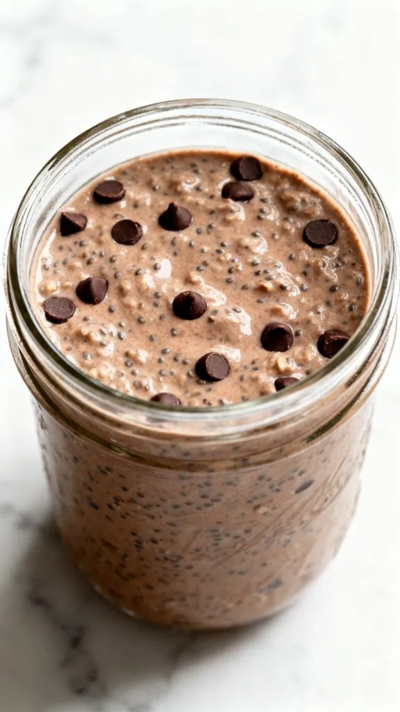 High Protein Brownie Batter Overnight Oats