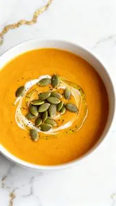 Roasted Pumpkin, Carrot, and Sweet Potato Soup