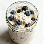 High Protein Lemon Blueberry Overnight Oats