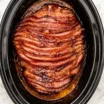 Slow Cooker Apple Glazed Ham