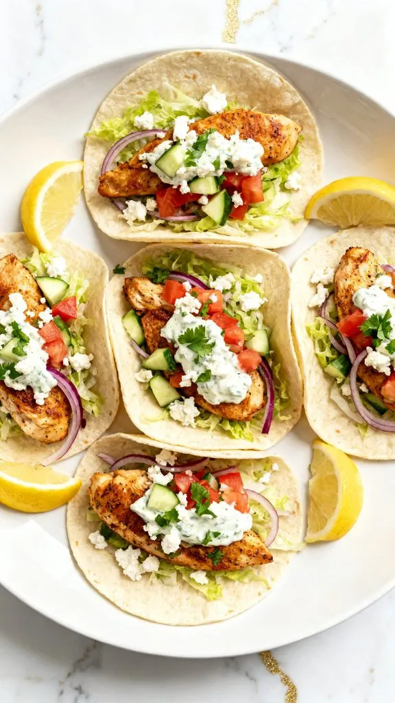 Mediterranean Chicken Tacos