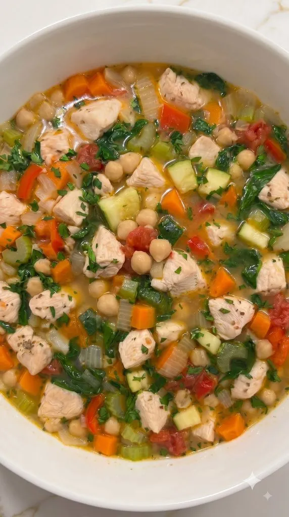 Mediterranean Chicken Vegetable Soup
